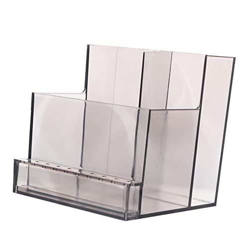 DONFAMDS Nagel Fräser Aufbewahrungsbox Transparent Schwarz Langlebiger Organizer für Schleifkopf Praktischer Aufbewahrungsständer für Professionelle und Private Maniküre Robustes Material von DONFAMDS