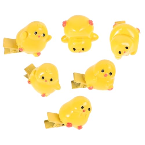 DONFAMDS Niedliche Haarnadel-klammer in Kükenform Für Damen 6er-pack -haarspangen Für Damenhaar Stirn- -klammer von DONFAMDS