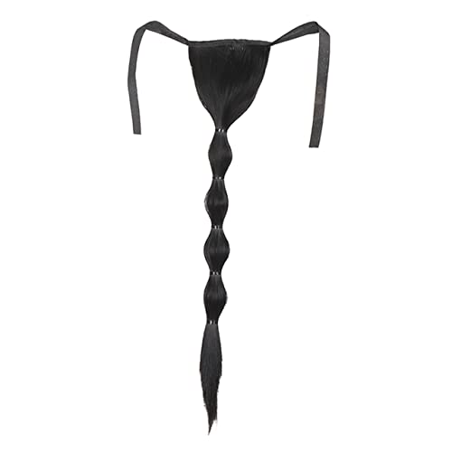 DONFAMDS Pferdeschwanzverlängerung Geflochten Mit Puffball Stil Für Damen Haarwickel Für Schwarze Frauen Wickelpferdeschwanz Haarverlängerung Für Partys Und Anlässe von DONFAMDS
