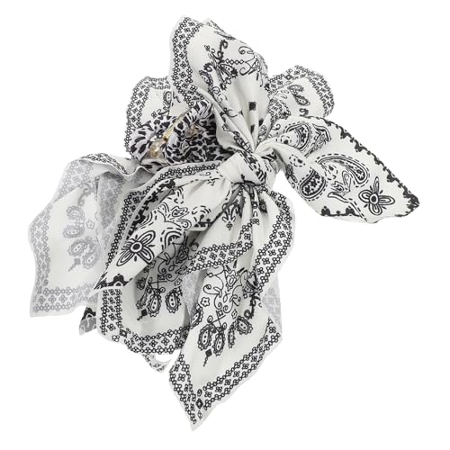 DONFAMDS Haarklammer Mit Schleife Für Damen Vintage Paisley Herz Muster Doppelseitiger Klauenclip Süße Haarspangen Robuste Konstruktion Vielseitige Verwendung von DONFAMDS