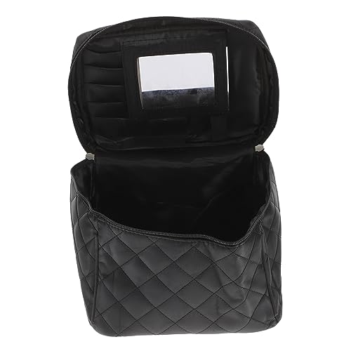 DONFAMDS Kosmetiktasche Für Damen Mit Spiegel Ausklappbare Reise-Make-up-Tasche Große Kapazität Für Kosmetika Und Toilettenartikel Für Reisen Camping Und Fitness von DONFAMDS