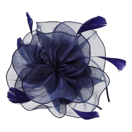 DONFAMDS Retro Plume Haarspange Karneval Kopfschmuck Blume Entworfen Frauen Party Kostüm Zubehör Plume Hut Haarspange Blumenhut Haarspange Mit Plume von DONFAMDS
