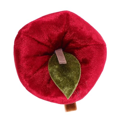 DONFAMDS Retro Rotes Apfel Haarclip Plüsch Haarspange mit Detailreichem Fruchtmotiv für Mädchen und Vielseitiges Party und Kostümzubehör Auffälliges Haarschmuck Accessoire für Festtage von DONFAMDS
