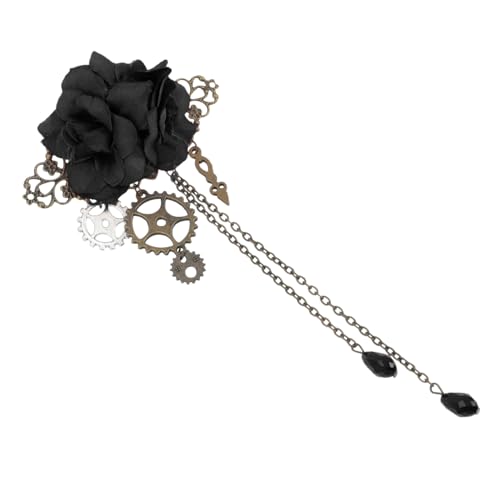 DONFAMDS Rosenhaarclip mit Mechanischem Exquisites Haarschmuck für Damen im Gothic und Steampunk Stil für Partys Zeremonien und Tägliches von DONFAMDS