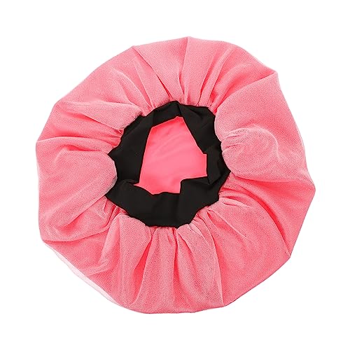 DONFAMDS Satin Schlafhaube Für Damen Elastische Haarhaube Pflege Von Frisuren Für Make-up Und Gesichtspflege Atmungsaktiv Und Stilvollem Westmelonrot von DONFAMDS