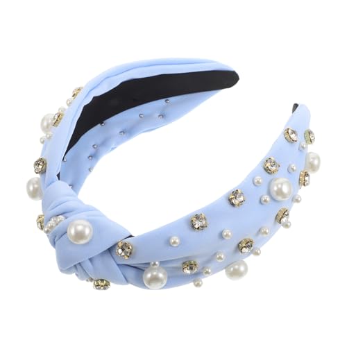 DONFAMDS Stirnband Mit Windknoten Für Damen: Mit Kunstperlen Und Strass Verziertes Haarband, Eleganter, Breiter Haarknoten Für Damen Und Mädchen DONFAMDS Stirnband Mit Windknoten Für Damen: Mit Kunstperlen Und Strass Verziertes Haarband, Eleganter, Breiter Haarknoten Für Damen Und Mädchen von DONFAMDS