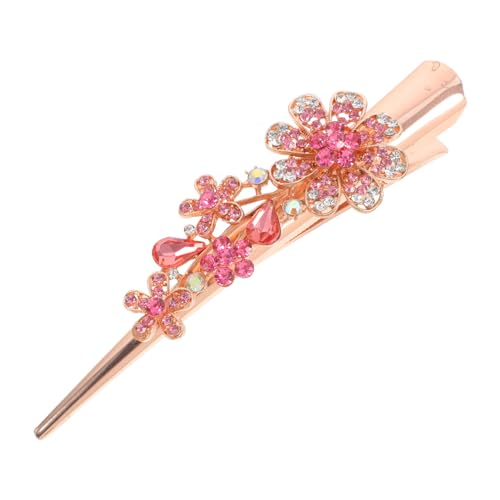 DONFAMDS Strass Haarklammer Damen Metall Haarschmuck Vintage Haarspange mit Kristallblüte Große Haarklammer für Langes Haar Hochzeit Geburtstag Party von DONFAMDS