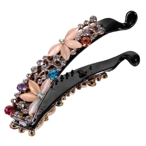 DONFAMDS Strass-bananenklammer Für Damen Haarklammern Mit Strass Vintage-haarschmuck Bananenklammern Für Feines Und Dickes Haar Haarspange Für Lange Haare Stil von DONFAMDS