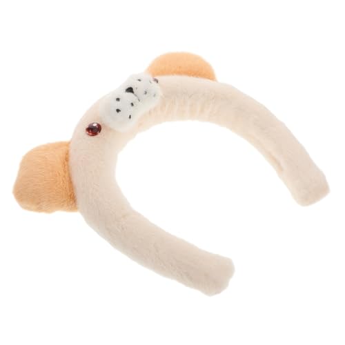 DONFAMDS Tierohr-haarreifen Aus Plüsch Für Damen Süßer Hundeaufputz Als Kopfschmuck Bequemes Stirnband Mit Ohr-design Für Halloween Und Kostüme von DONFAMDS