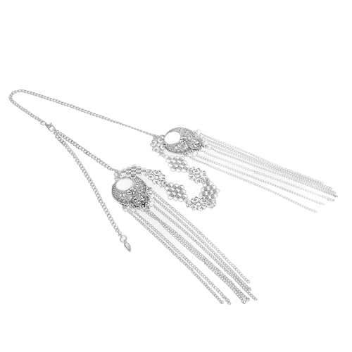 DONFAMDS Vintage Fransen Stirnband für Damen Antik Metall Haaraccessoire mit Einzigartigem Durchbruch Design für Hochzeiten und Festivals Vielseitig Halskette Tragbar von DONFAMDS