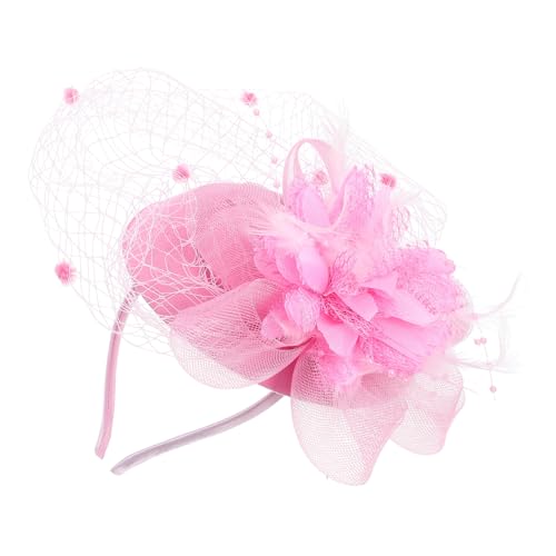 DONFAMDS Vintage Netzschleier Fascinator Haarclip Damen Haarschmuck Leicht Atmungsaktiv Romantischer Kopfschmuck für Hochzeit Party Braut Cocktail Elegant Stilvoll von DONFAMDS