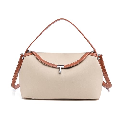 DONGKADE Damen Modisch Elegant Hohe Kapazität Handtasche Umhängetasche Shopper Tasche (Beigebraun) von DONGKADE