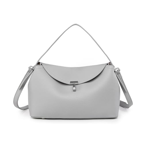 DONGKADE Damen Modisch Elegant Hohe Kapazität Handtasche Umhängetasche Shopper Tasche (Blaugrau) von DONGKADE