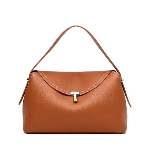 DONGKADE Damen Modisch Elegant Hohe Kapazität Handtasche Umhängetasche Shopper Tasche (Braun) von DONGKADE