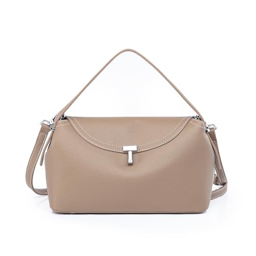 DONGKADE Damen Modisch Elegant Hohe Kapazität Handtasche Umhängetasche Shopper Tasche (Khaki) von DONGKADE