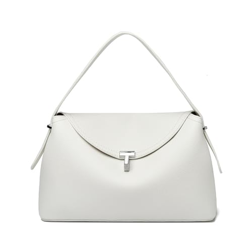 DONGKADE Damen Modisch Elegant Hohe Kapazität Handtasche Umhängetasche Shopper Tasche (Weiß) von DONGKADE