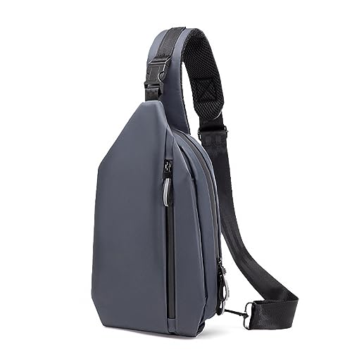 Crossbody Sling Bag, Anti-Diebstahl Herren Brusttasche, Wasserdicht Umhängetasche Wandern Brust Rucksack für Herren und Damen von DONGKER