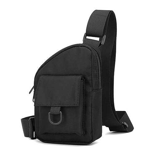 DONGKER Slim Bag Herren, Klein Brusttasche, Wasserdicht Sling Chest Crossbody Bag Leichte Schultertasche für Herren und Damen Reisen, Wandern, Sport von DONGKER