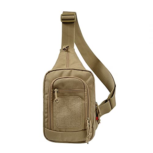 DONGKER Tactical Sling Chest Bag, Taktisch Brusttasche, Kleine Military Schultertasche Umhängetasche aus 1000D Nylon fur Trekking Camping Wandern Reisen von DONGKER