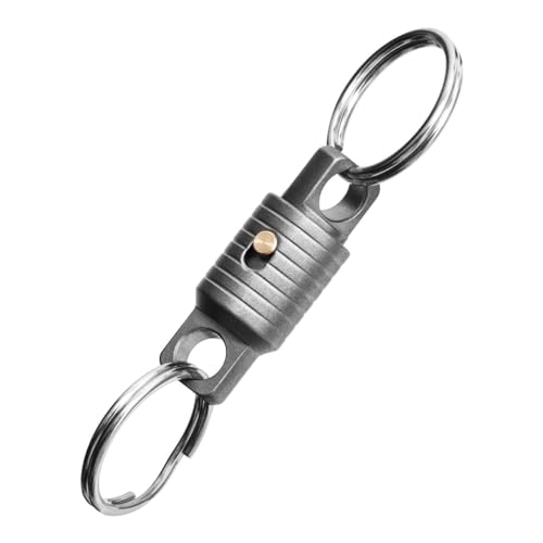 Titan Doppelseitiger Schlüsselhalter, Abnehmbarer Schlüsselanhänger, Drehbar Titanium Schlüssel Organizer mit Schnellverschluss Clip für Schlüssel Taille von DONGKER