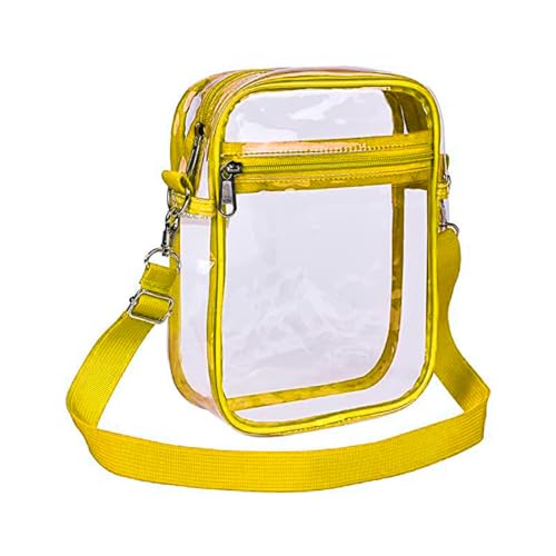 DONGKER Transparente Umhängetasche, PVC Durchsichtige Schultertasche Handtasche mit verstellbarer Riemen für Männer und Frauen von DONGKER