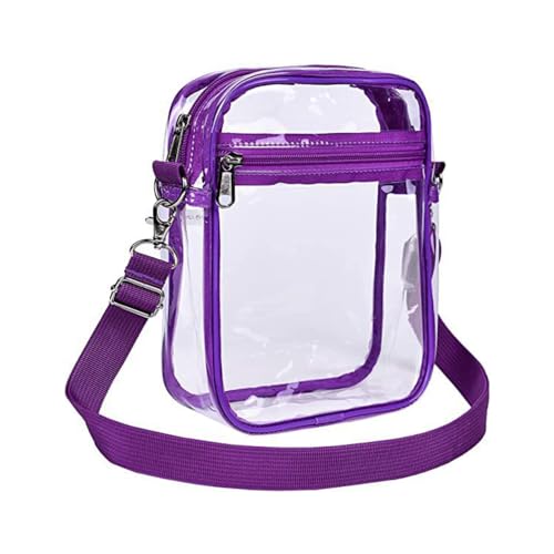 DONGKER Transparente Umhängetasche, PVC Durchsichtige Schultertasche Handtasche mit verstellbarer Riemen für Männer und Frauen von DONGKER