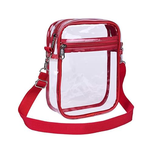 DONGKER Transparente Umhängetasche, PVC Durchsichtige Schultertasche Handtasche mit verstellbarer Riemen für Männer und Frauen von DONGKER