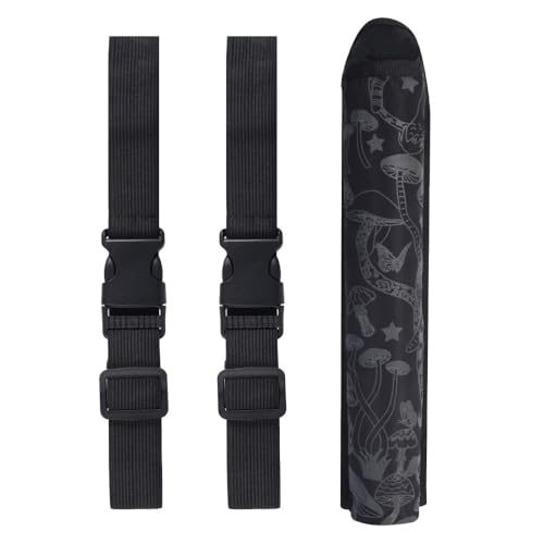 Fächer-Hülle, Chinesische Handfächer Halter, 33x5cm, Reflektierende Rave Fächerholster mit Elastischen Trägern fur Männer Und Frauen zur Tanzmusik Circuit Partys Und Raves von DONGKER