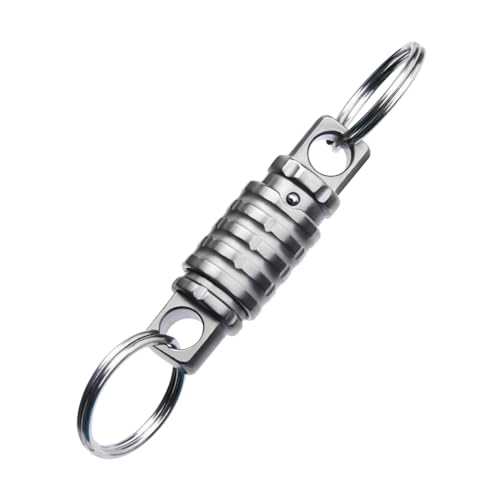 Schnellverschluss-Schlüsselanhänger, Titan, 360° drehbar, Schlüsselanhänger, abnehmbar, mit Schlüsselring zum Befestigen von Schlüsselanhängern, Autoschlüssel-Taschenlampen, Werkzeugen von DONGKER