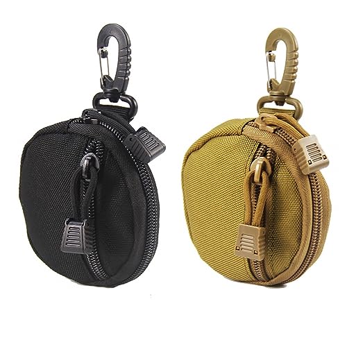 Tactical Coin Purse, 2 Stück Taktische Geldbörse, Hängende -Beutel mit Haken für Münz-Headset-Schlüsselanhänger von DONGKER