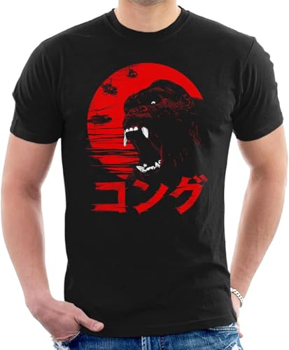 King Kong Sun Silhouette Men's T-Shirt Hemden(Large) von DONGNODQ