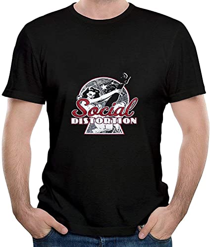 Men's Social Come and Distortion T Shirt Black T-Shirts & Hemden(XX-Large) von DONGNODQ
