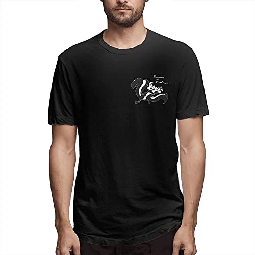 PEP Le Pew Men Men's Printed Left Chest Cotton Short Sleeve T-Shirt Two Sided Pattern T-Shirts & Hemden(Medium) von DONGNODQ