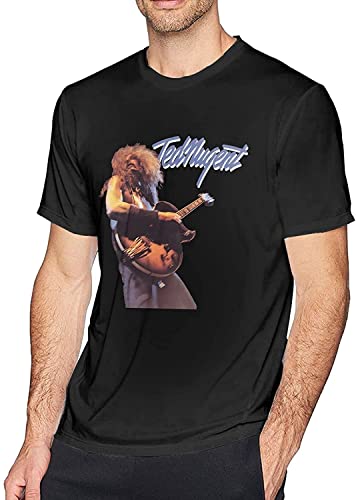 Ted Nugent T Shirt Men's Cotton T Shirt Fashion O Neck Short Sleeve Tees Black T-Shirts & Hemden(Small) von DONGNODQ