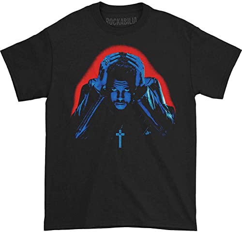 Weeknd Men's Starboy Album Cover T Shirt Black T-Shirts & Hemden(Small) von DONGNODQ