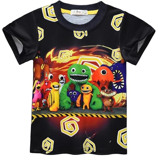 Garten T-Shirt banban Jungen Mädchen,Kurzarm Shirt Kinder,lustig 3D Druck Muster Sweatshirt Cartoon Cosplay Kurzarm,Geeignet für Halloween Weihnachts Karneval Kindergeburtstag Sommerstrand von DONY