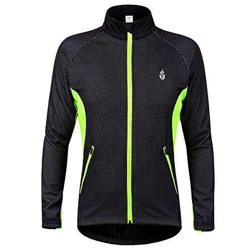 DOOLY Herren Radfahrenjacke Reflektierende winddichte, wasserdichte Radtrikot, Winterradjacke, leichte Regenjacke, Radtrikot, Laufjacke von DOOLY