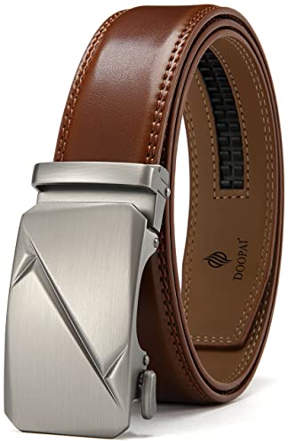 DOOPAI Automatik Gürtel für Herren, Braun, Ratsche Gürtel, 125cm von DOOPAI