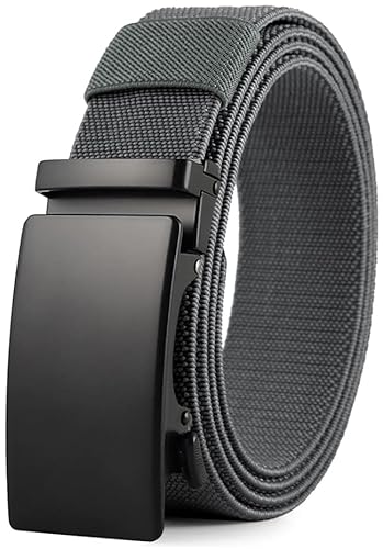 DOOPAI Elastischer Gürtel Herren Stretchgürtel Herren Gürtel Grau 125cm von DOOPAI