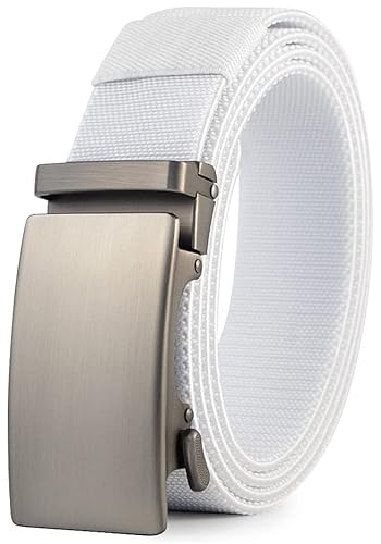 DOOPAI Elastischer Gürtel Herren Stretchgürtel Herren Gürtel Weiß 135cm von DOOPAI