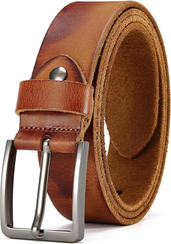 DOOPAI Gürtel Herren,Vollledergürtel Casual Arbeits,Cowboy Anzug Ledergürtel,Einstellbare Gürtel von DOOPAI