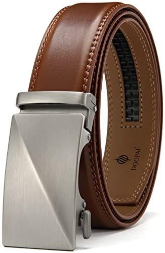 DOOPAI Automatik Gürtel Herren Braun, Ratsche Gürtel für Männer 125cm von DOOPAI