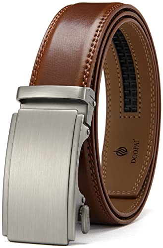 DOOPAI Automatik Gürtel Herren Ratsche Gürtel Herren, Männer Ledergürtel Passgenau Zuschneidbar von DOOPAI