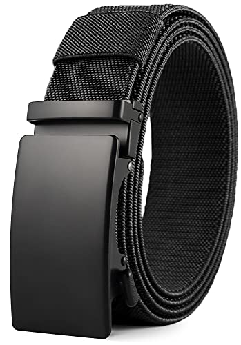 DOOPAI Elastischer Gürtel Herren Stretchgürtel Herren Gürtel Schwarz 150cm von DOOPAI