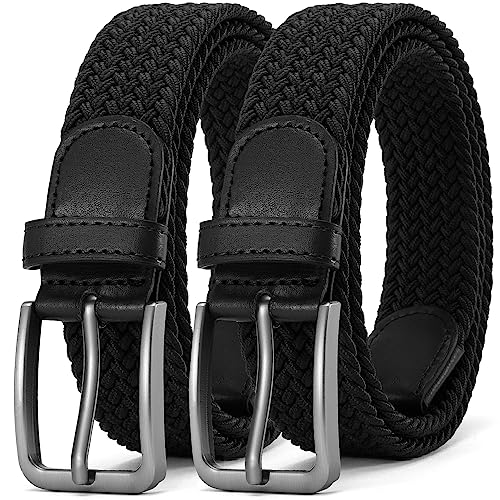 DOOPAI Stretchgürtel Herren 2 Stücke Gürtel Herren Elastischer, lässiger Stoff-Golfgürtel von DOOPAI