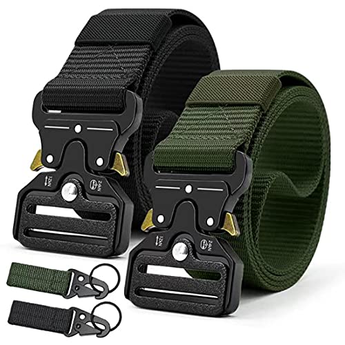 DOOPAI Taktischer Gürtel Herren 2er,MilitärGürtel Herren Taktischer, Outdoor Gürtel für Männer von DOOPAI
