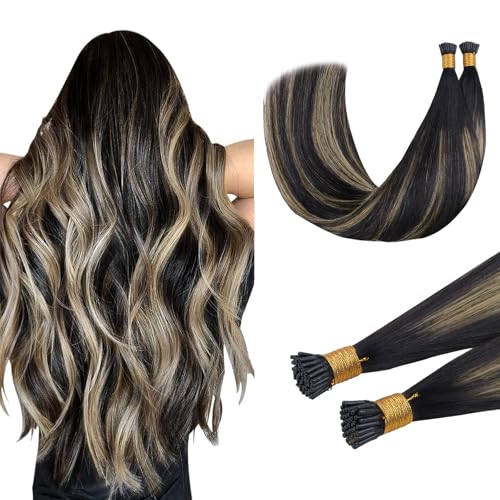 DOORES I Tip Haarverlängerungen Echthaar, Balayage Natürliches Schwarz bis Hellblond 35cm 50g/100s, ITip Hair Extensions Human Hair für Frauen Kurze Gerade Remy Haarverlängerungen DOORES I Tip Haarverlängerungen Echthaar, Balayage Natürliches Schwarz bis Hellblond 35cm 50g/100s, ITip Hair Extensions Human Hair für Frauen Kurze Gerade Remy Haarverlängerungen von DOORES