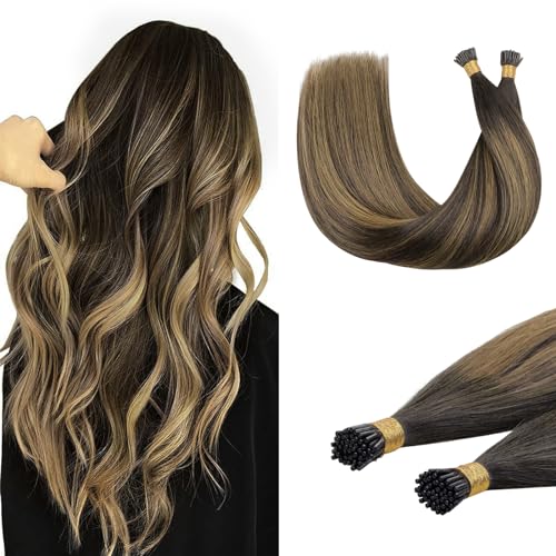 DOORES I Tip Hair Extensions, Balayage Schokoladenbraun bis Karamellblond 50g/50s 60cm, Itip Extensions Echthaar Haarverlängerung Hair Extensions Bonding Extensions Echthaar für Frauen DOORES I Tip Hair Extensions, Balayage Schokoladenbraun bis Karamellblond 50g/50s 60cm, Itip Extensions Echthaar Haarverlängerung Hair Extensions Bonding Extensions Echthaar für Frauen von DOORES