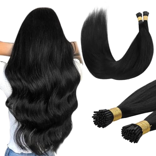 DOORES I Tip Hair Extensions, Tief Schwarz 50g/50s 55cm, Itip Echthaar Extensions Echthaar Haarverlängerung Bonding Extensions Echthaar Extensions Natürliche Echthaar Extensions für Frauen DOORES I Tip Hair Extensions, Tief Schwarz 50g/50s 55cm, Itip Echthaar Extensions Echthaar Haarverlängerung Bonding Extensions Echthaar Extensions Natürliche Echthaar Extensions für Frauen von DOORES
