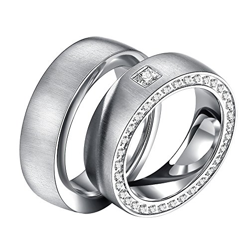 DOOSTI Partnerringe/Trauringe Chirurgischer Edelstahl 316L - inkl. Gratis Gravur von DOOSTI